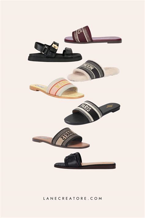 dior metallic slides|christian Dior slides dupes.